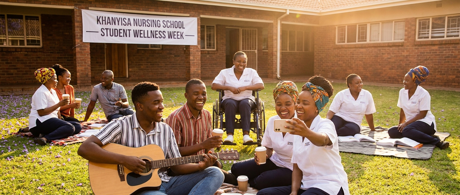 Khanyisa students socialising on campus